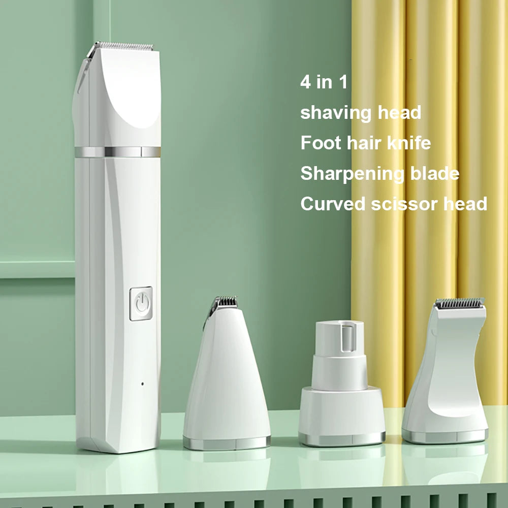 4-in-1 Pet Grooming Kit – Trim, Shave & Nail Grinder for Dogs & Cats