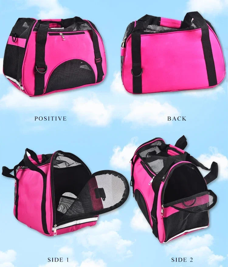 Portable Pet Carrier Bag – Comfortable & Breathable Travel Bag for Cats & Small Dogs