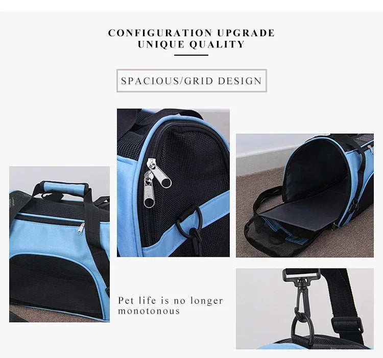 Portable Pet Carrier Bag – Comfortable & Breathable Travel Bag for Cats & Small Dogs