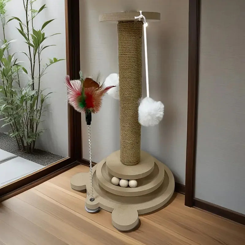 Interactive Cat Play Tower – Scratching & Fun Toy for Endless Entertainment