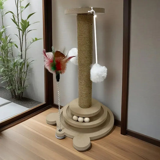 Interactive Cat Play Tower – Scratching & Fun Toy for Endless Entertainment