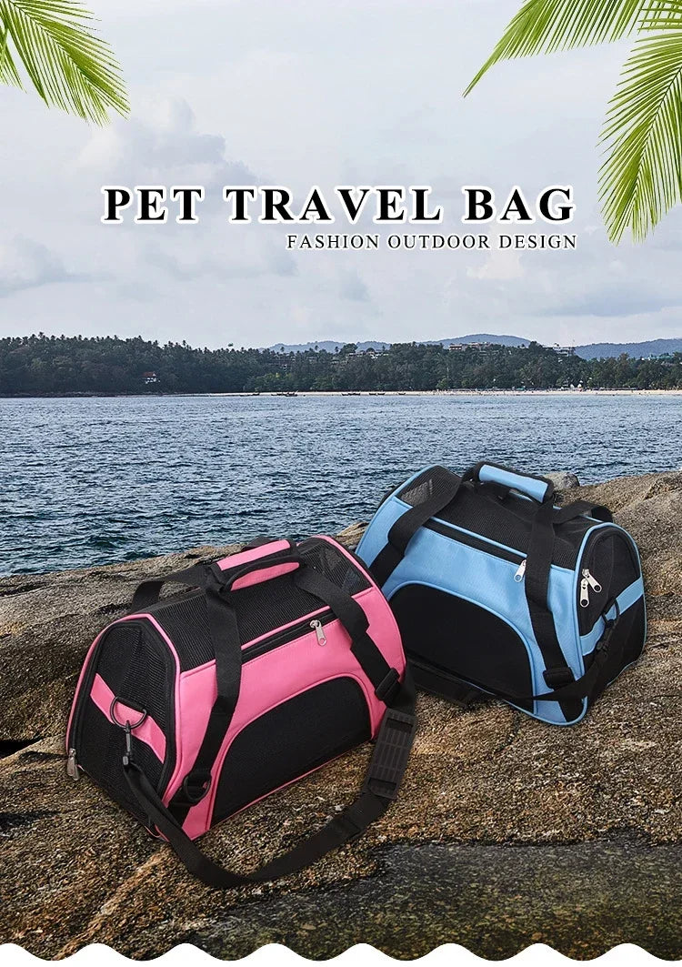 Portable Pet Carrier Bag – Comfortable & Breathable Travel Bag for Cats & Small Dogs
