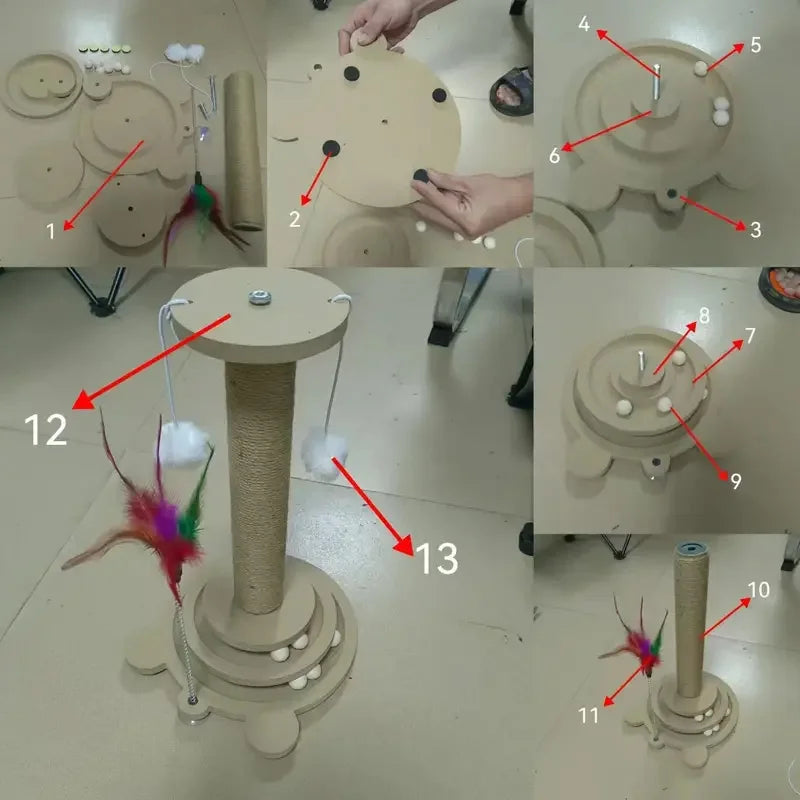 Interactive Cat Play Tower – Scratching & Fun Toy for Endless Entertainment