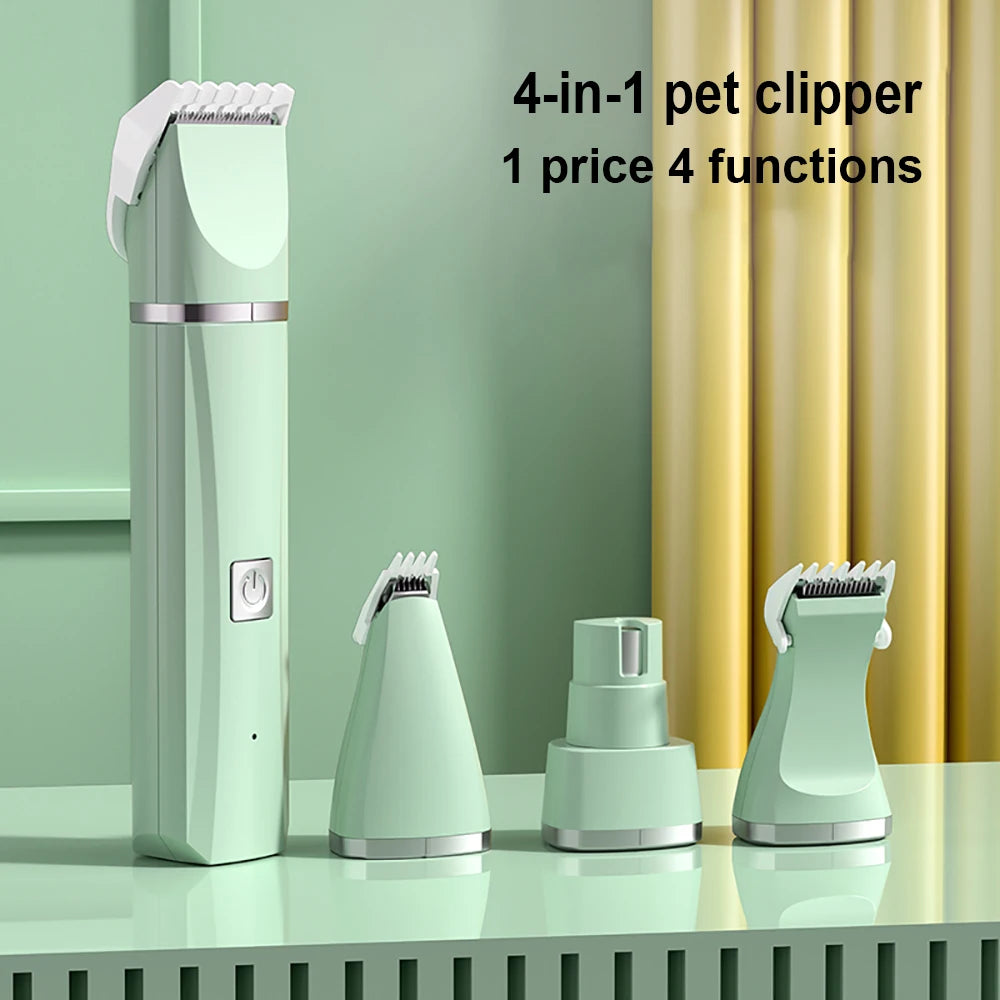 4-in-1 Pet Grooming Kit – Trim, Shave & Nail Grinder for Dogs & Cats