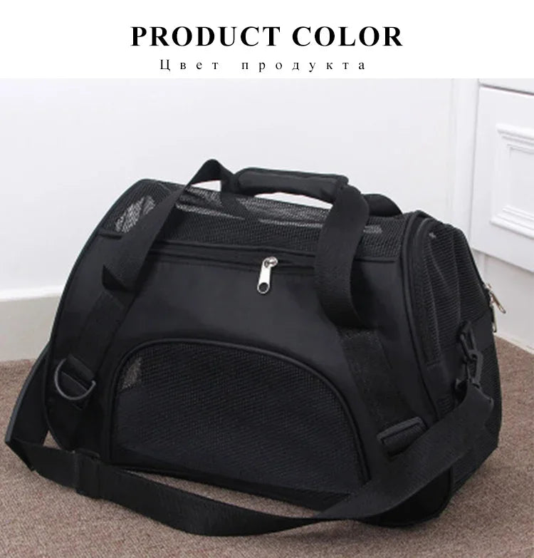 Portable Pet Carrier Bag – Comfortable & Breathable Travel Bag for Cats & Small Dogs
