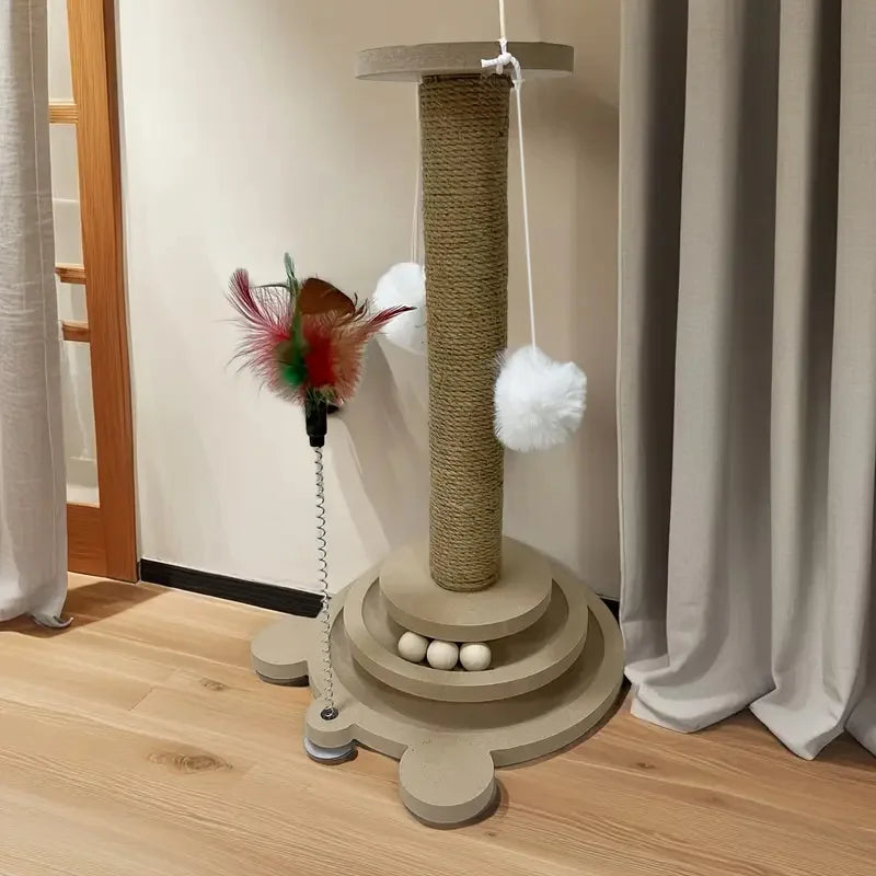Interactive Cat Play Tower – Scratching & Fun Toy for Endless Entertainment