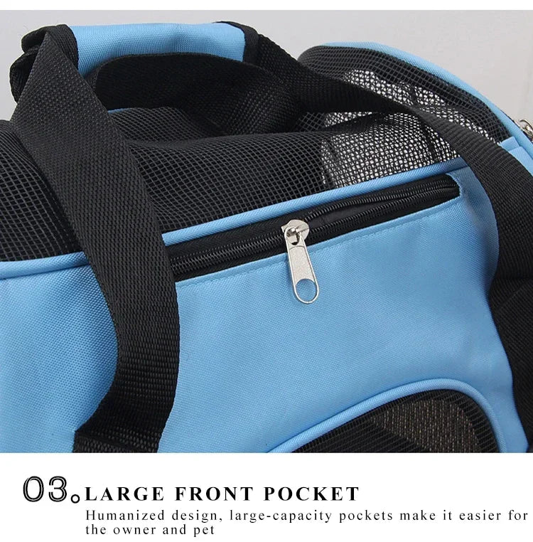 Portable Pet Carrier Bag – Comfortable & Breathable Travel Bag for Cats & Small Dogs