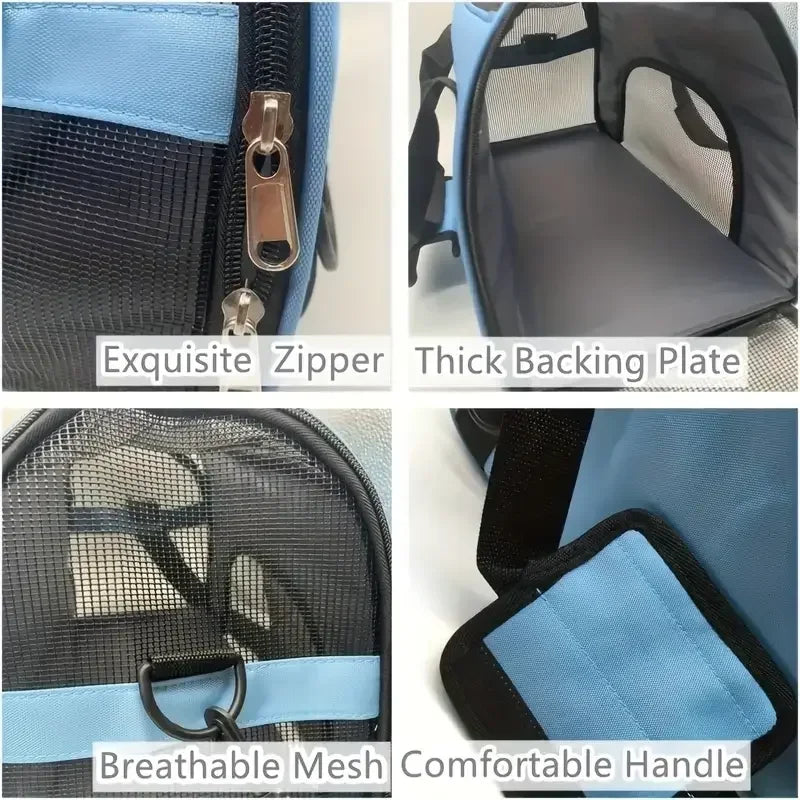 Portable Pet Carrier Bag – Comfortable & Breathable Travel Bag for Cats & Small Dogs